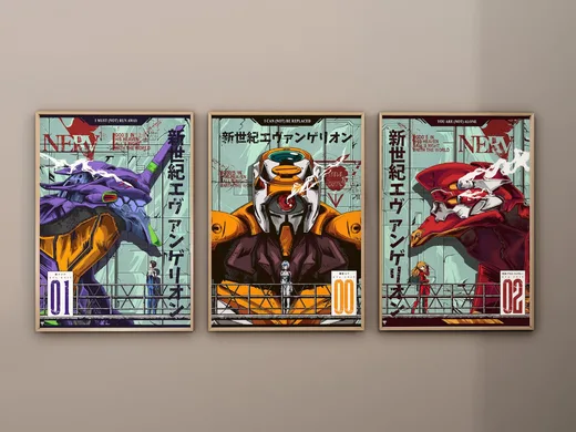 Kit Quadro Metálicos Evangelion
